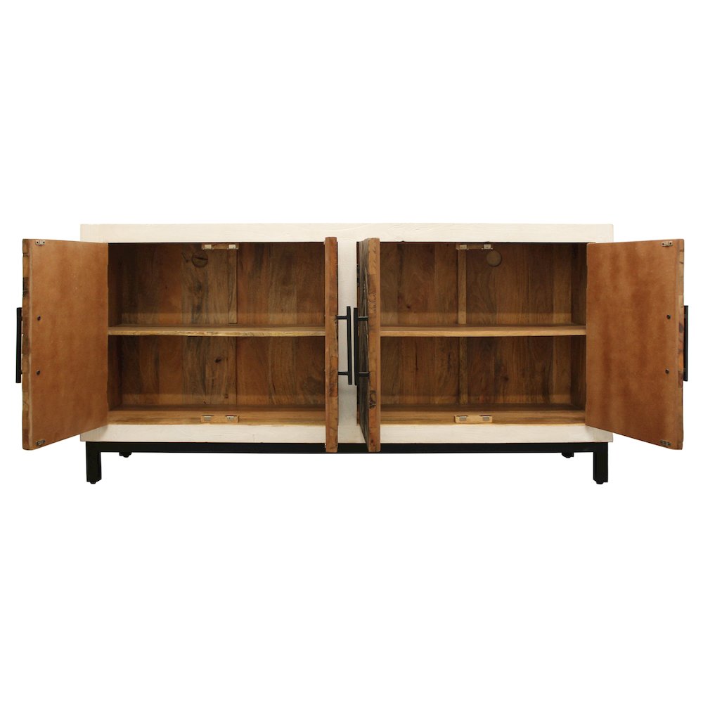 Bayside 4-Door Sideboard in Brown