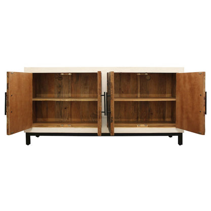 Bayside 4-Door Sideboard in Brown