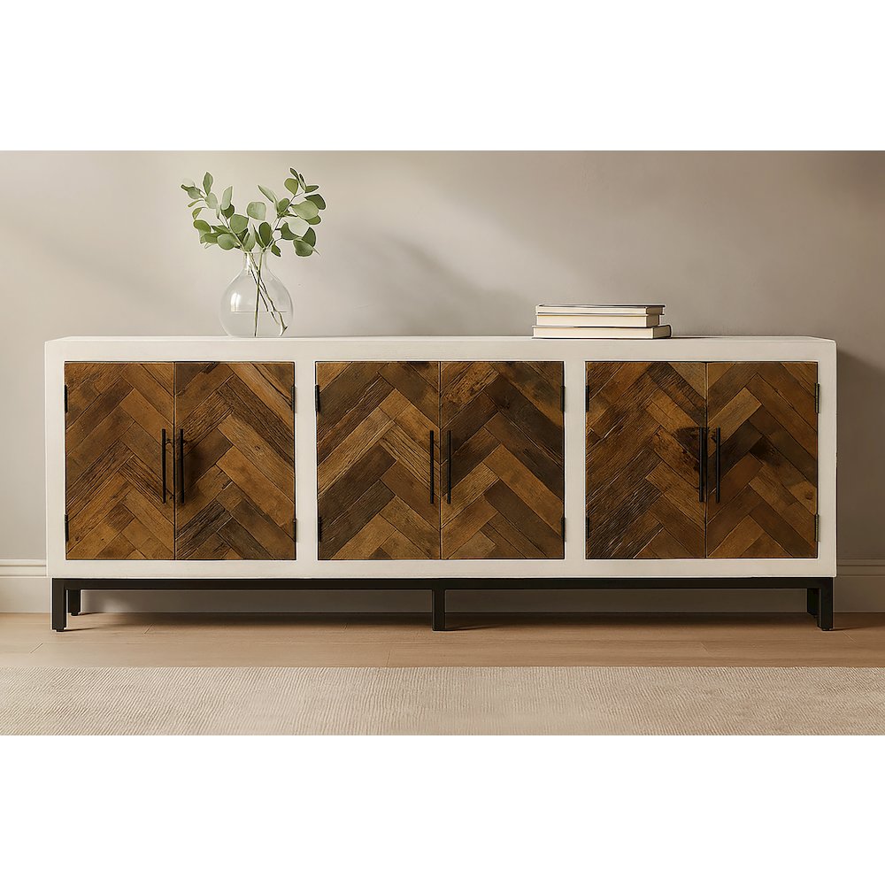 Bayside 6-Door Sideboard in Brown