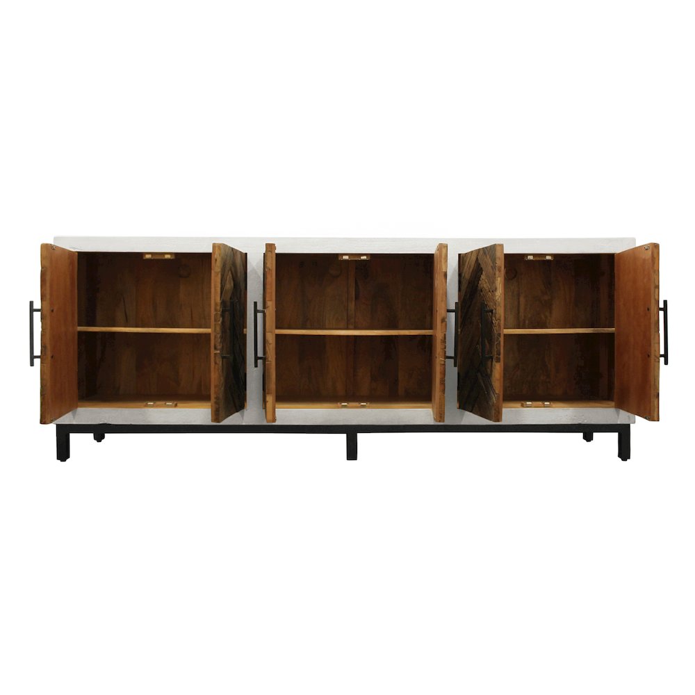 Bayside 6-Door Sideboard in Brown