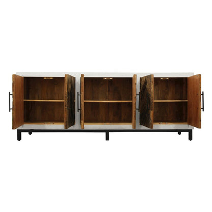 Bayside 6-Door Sideboard in Brown