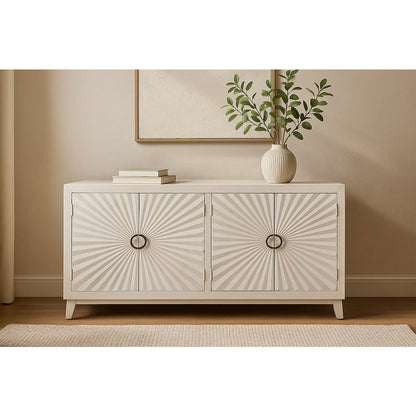 Bayside 4-Door Sideboard in Ivory