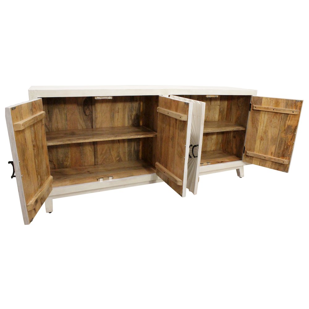 Bayside 4-Door Sideboard in Ivory