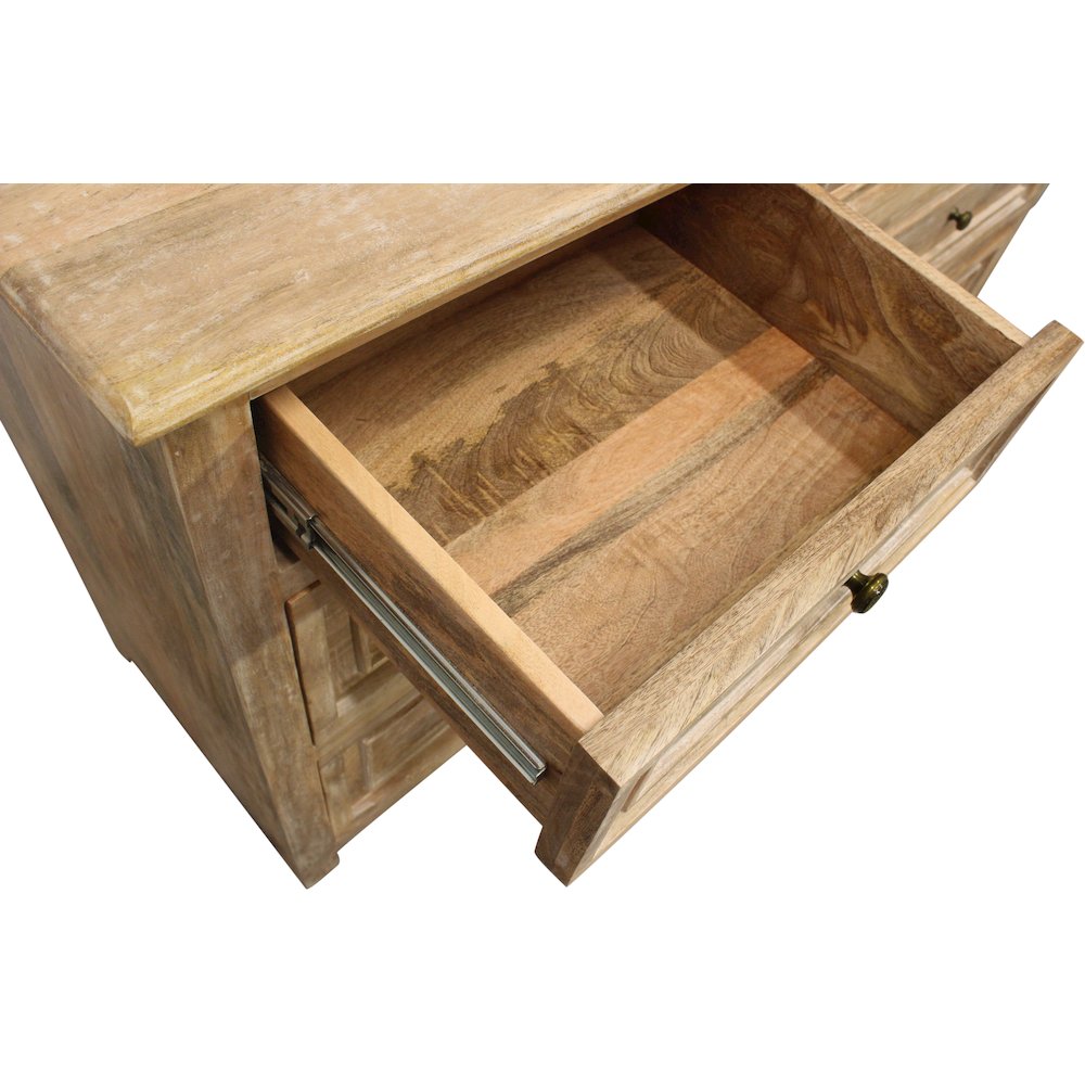 Jenna 7-Drawer Solid Wood Dresser in Natural Finish