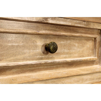 Jenna 7-Drawer Solid Wood Dresser in Natural Finish