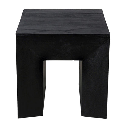 Goliath Side Table in Charcoal Gray on Solid Mango Wood