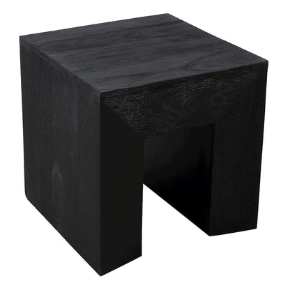 Goliath Side Table in Charcoal Gray on Solid Mango Wood