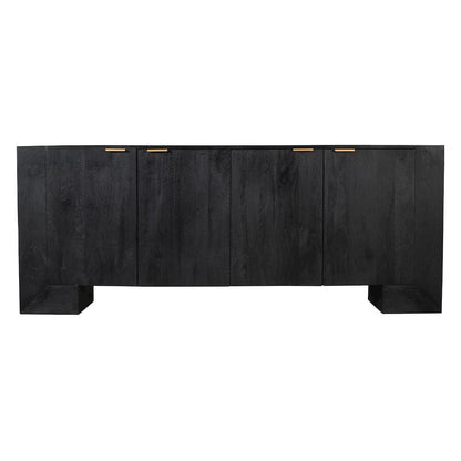 Goliath 4-Door Sideboard in Charcoal Gray on Solid Mango Wood