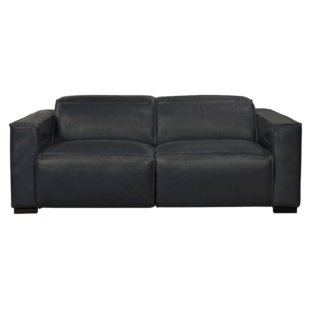 Riseholme Reclining Sofa in Blue Full-Leather