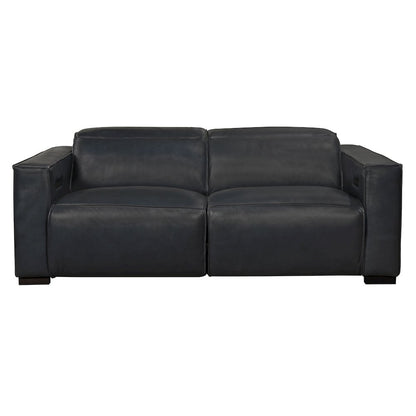 Riseholme Reclining Sofa in Blue Full-Leather