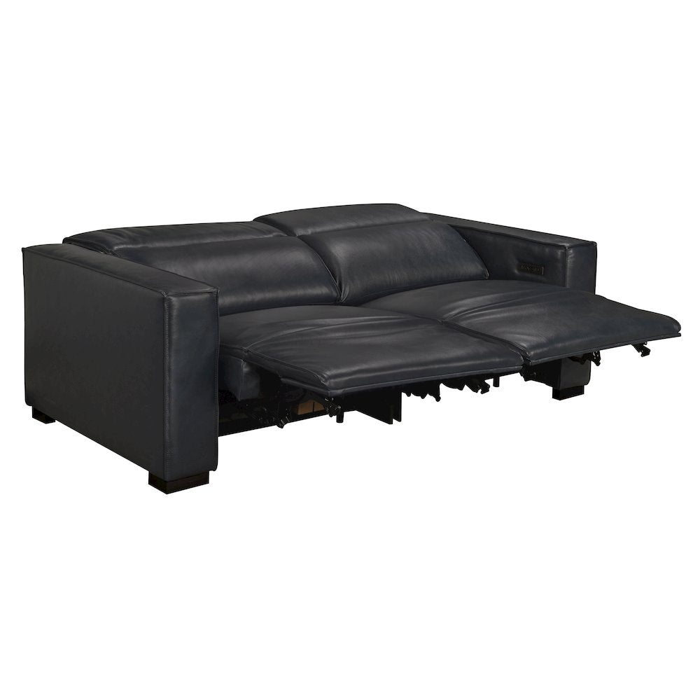 Riseholme Reclining Sofa in Blue Full-Leather