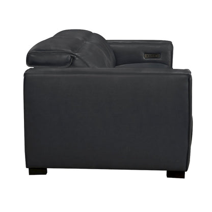 Riseholme Reclining Sofa in Blue Full-Leather