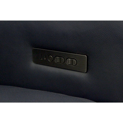 Riseholme Reclining Sofa in Blue Full-Leather
