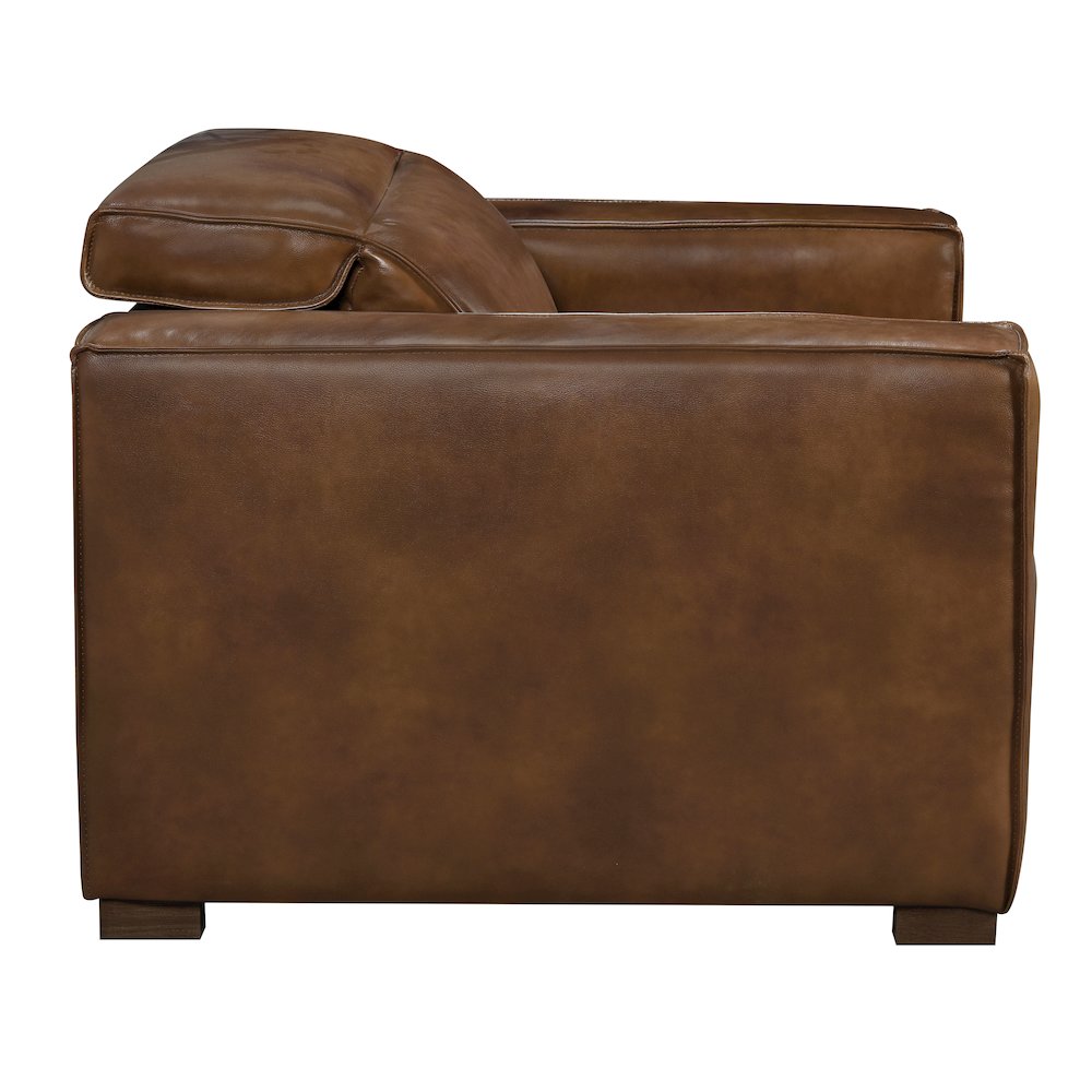 Riseholme Reclining Lounge Chair in Tan Full-Leather