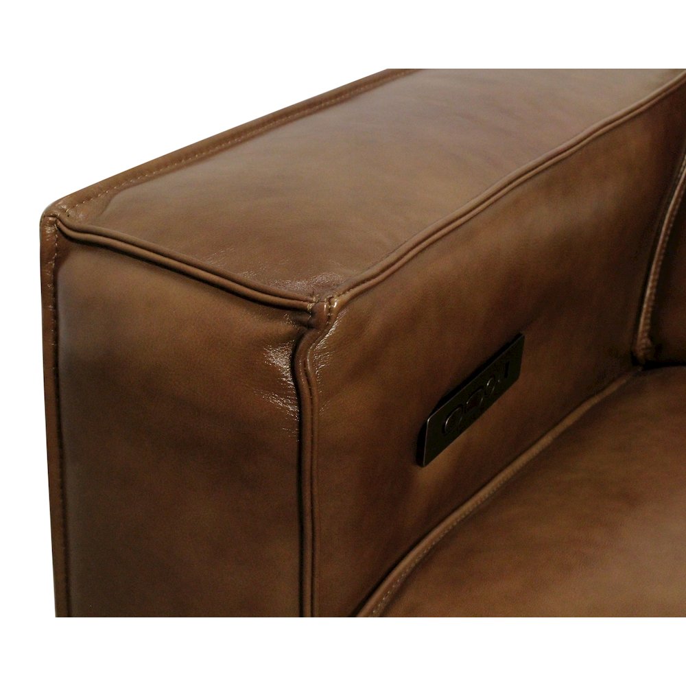 Riseholme Reclining Lounge Chair in Tan Full-Leather