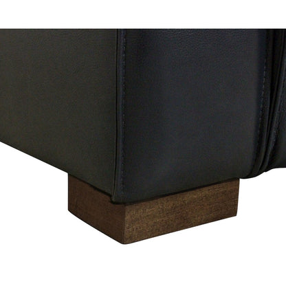 Riseholme Reclining Sofa with Barista Brown Legs and Blue Full-Leather