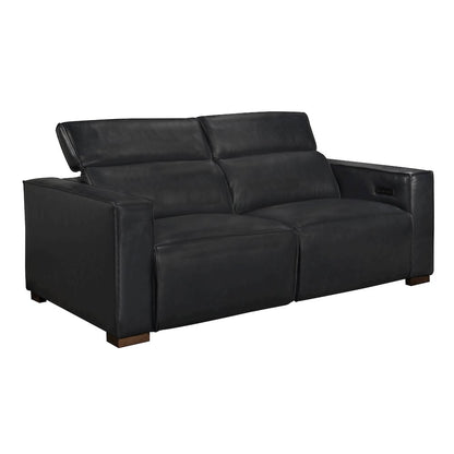 Riseholme Reclining Sofa in Blue Full-Leather