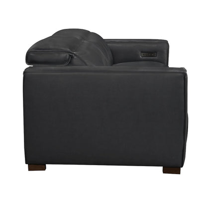 Riseholme Reclining Sofa in Blue Full-Leather