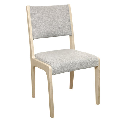 9-Piece 72" Dining Set 8 Ash Dining Chairs in Gray Boucle Linen Fabric