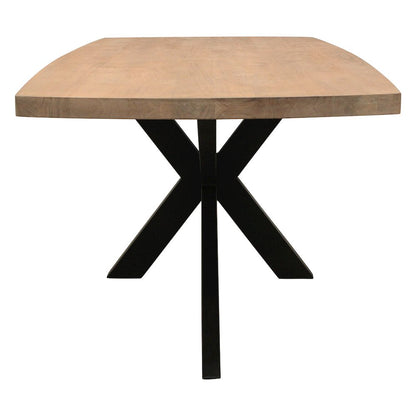 Logan 82" Dining Table with 6 Trish Rust Arm Chairs
