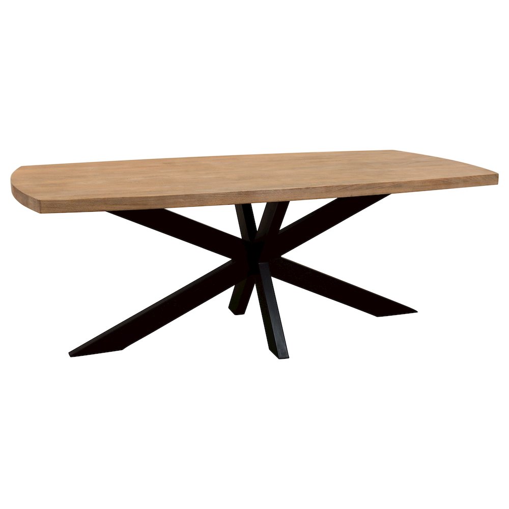 Logan 82" Dining Table with 8 Trish Rust Arm Chairs