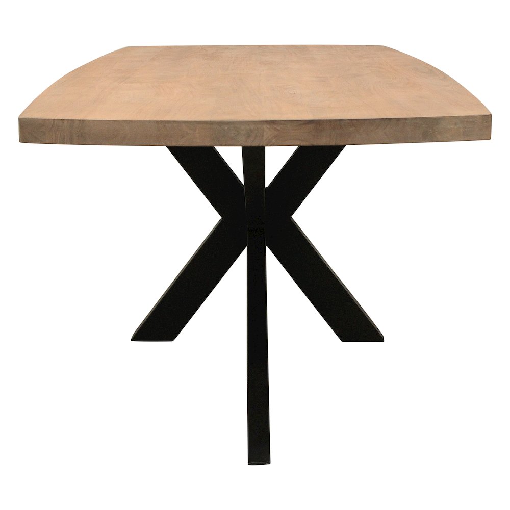 Logan 82" Dining Table with 8 Trish Rust Arm Chairs