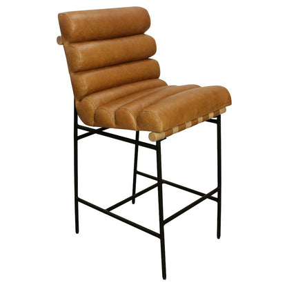 Layla Bar Stool in Tan Leather