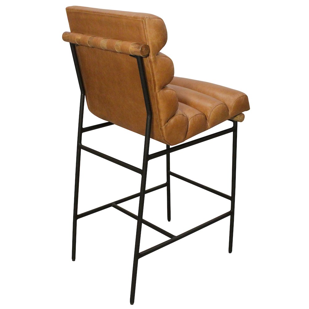 Layla Bar Stool in Tan Leather
