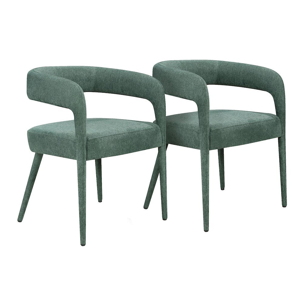 Jenna 48" Dining Table with 2 Sets of Galway Chairs in Teal Linen Fabric