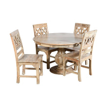 Jenna 48" Round Table with 2 sets of Solid Wood Chairs