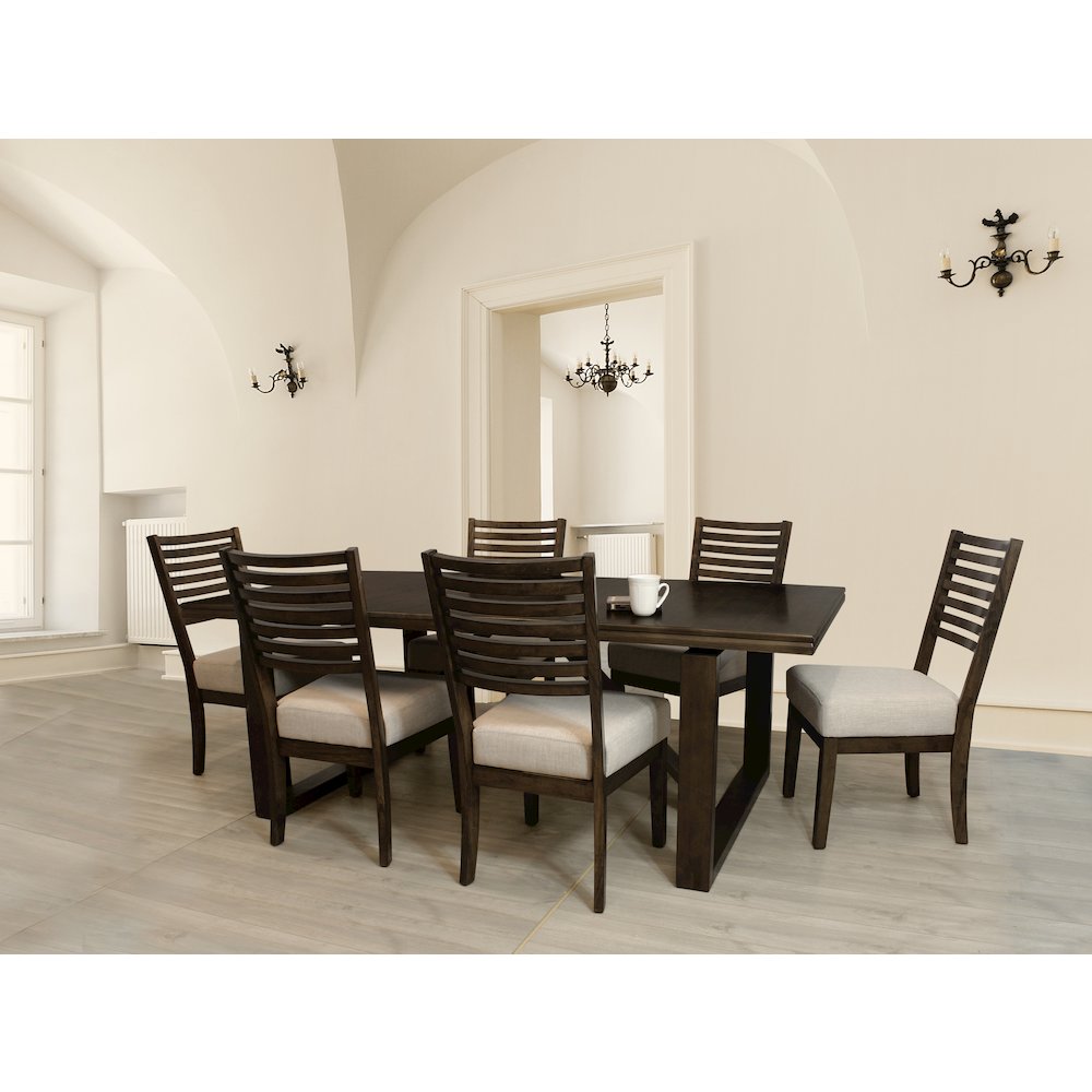 Scott 7-Piece Dining Set with 3 Sets of Chairs in Two-Tone
