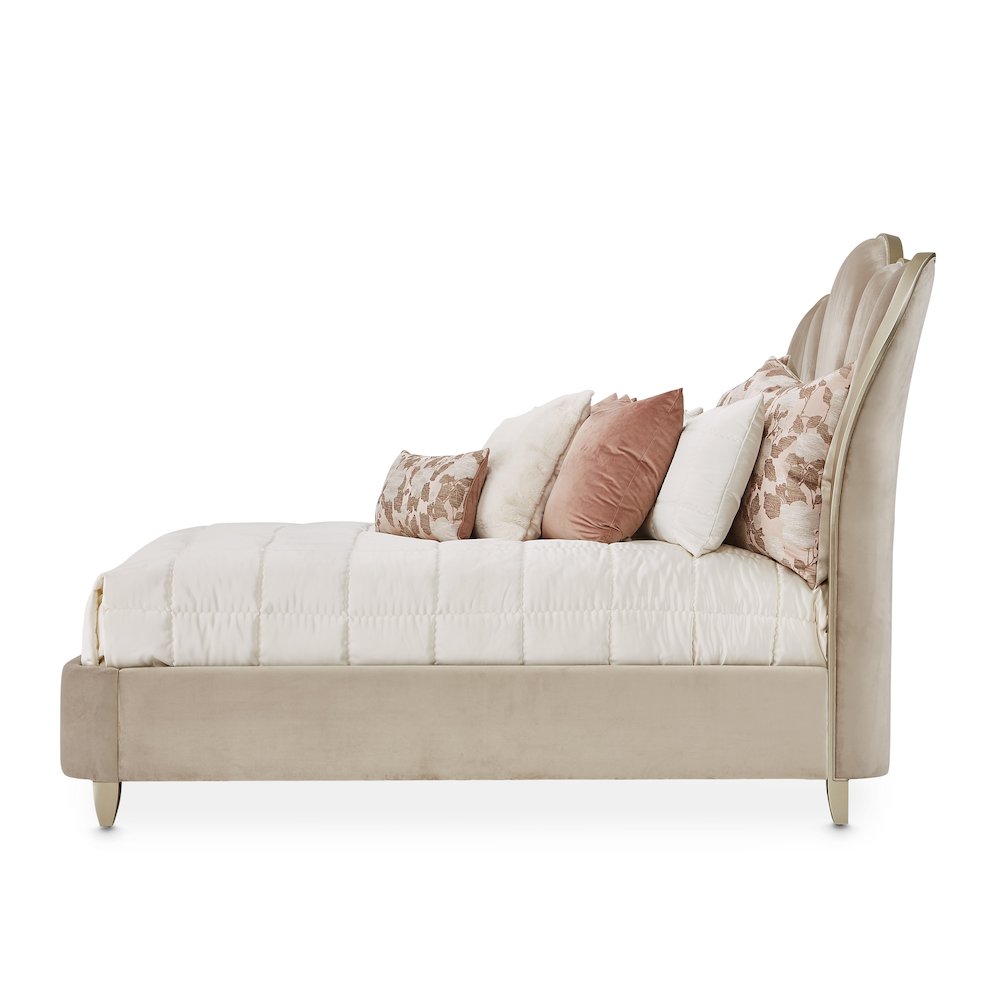 Villa Cherie Cal. King Channel Tufted Bed - Hazelnut