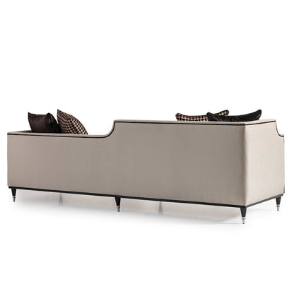 La Francaise Mansion Sofa - Cafe au Lait/Black