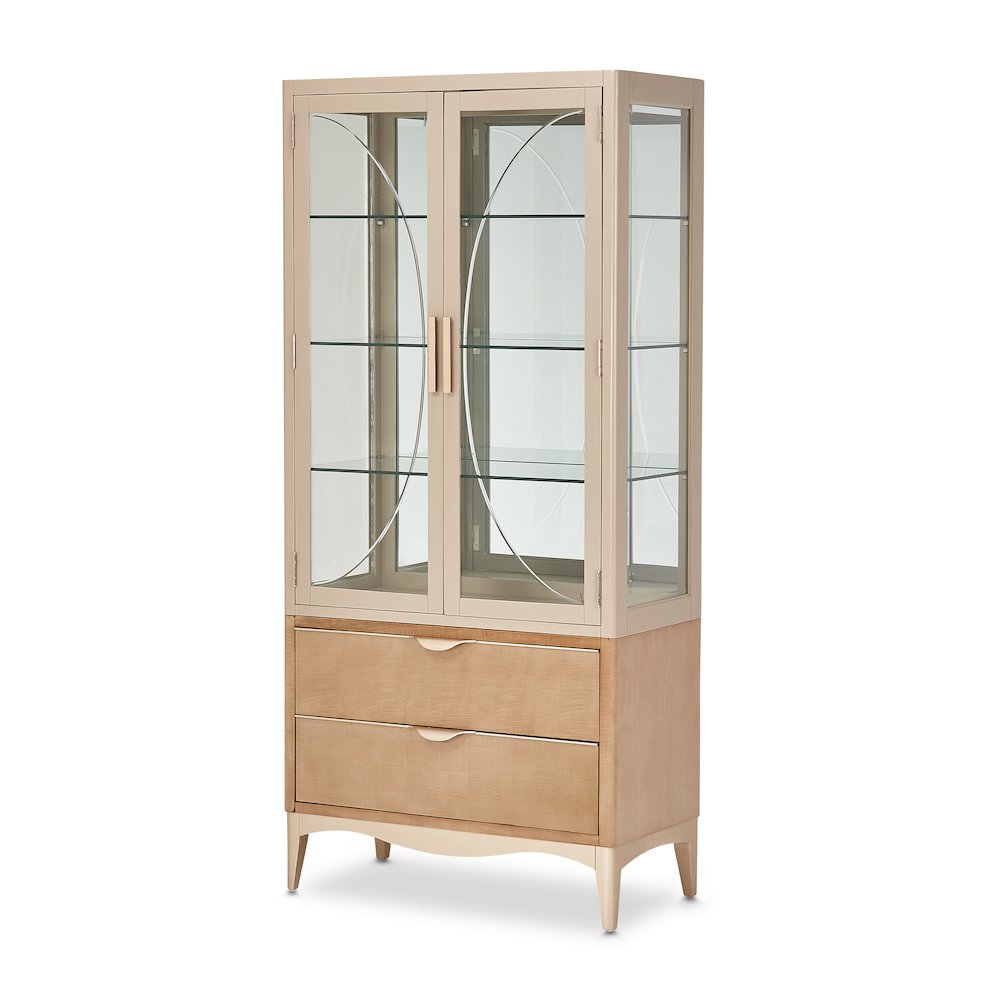 Malibu Crest Display Cabinet - Chardonnay