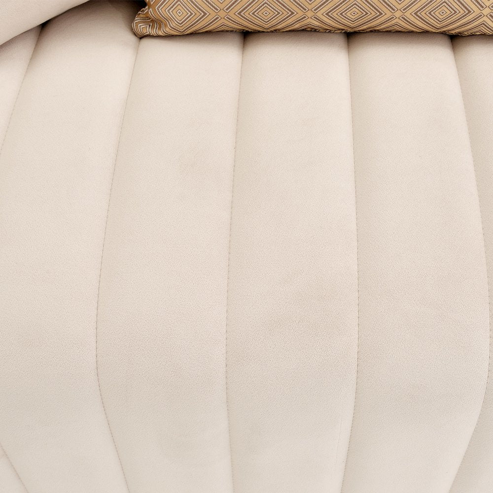 Ariana Loveseat - Beige/Gold