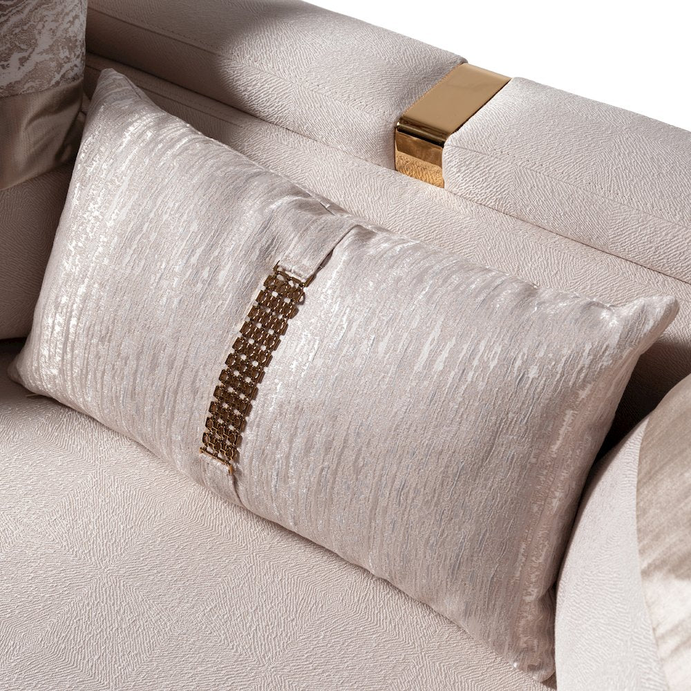 Carmela Sofa - Almond/Gold
