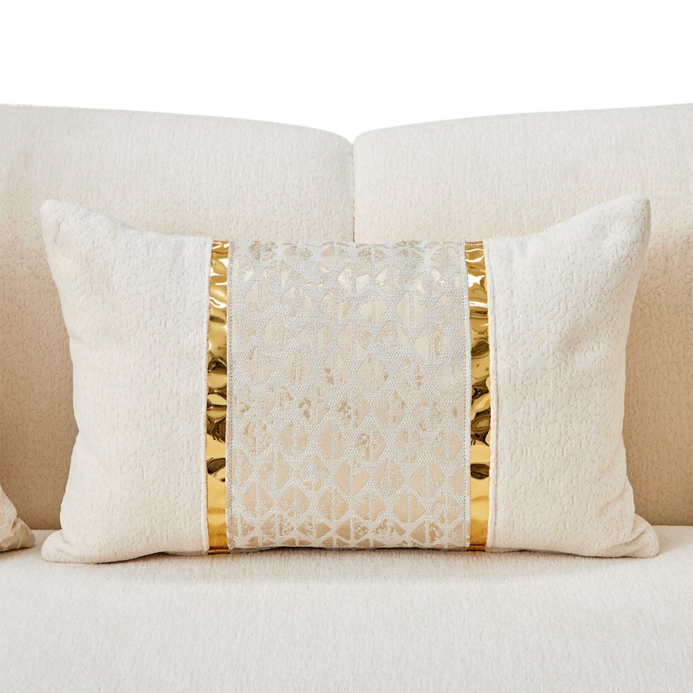 Sassani Sofa - Crepe/Gold