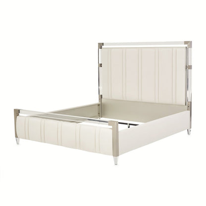 Penthouse Queen Short Panel Bed - Ash Gray