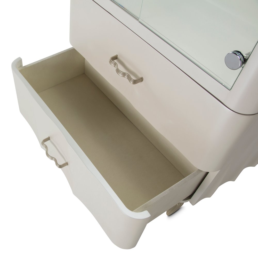 London Place Display Cabinet - Creamy Pearl