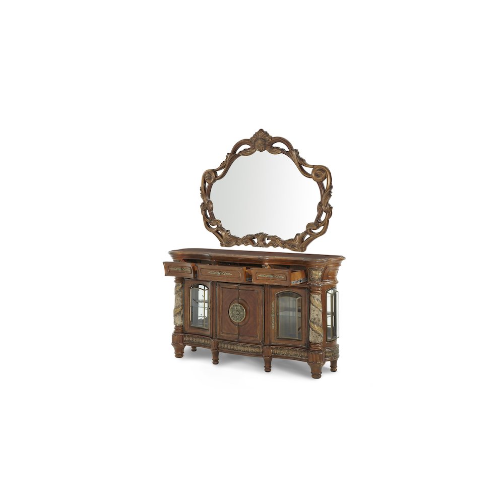 Villa Valencia Sideboard with Mirror - Classic Chestnut