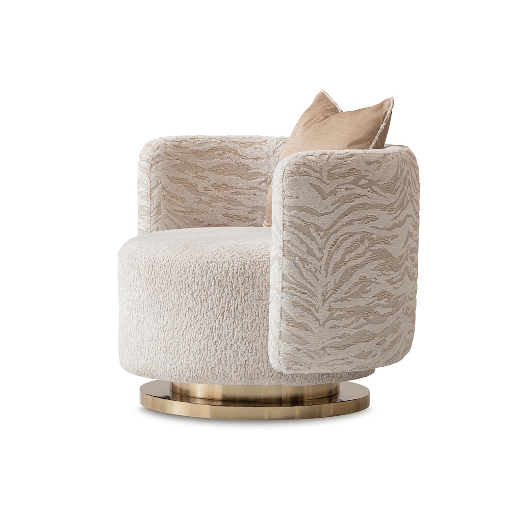 Savannah Breeze Swivel Chair - Cashmere/Bright Gold