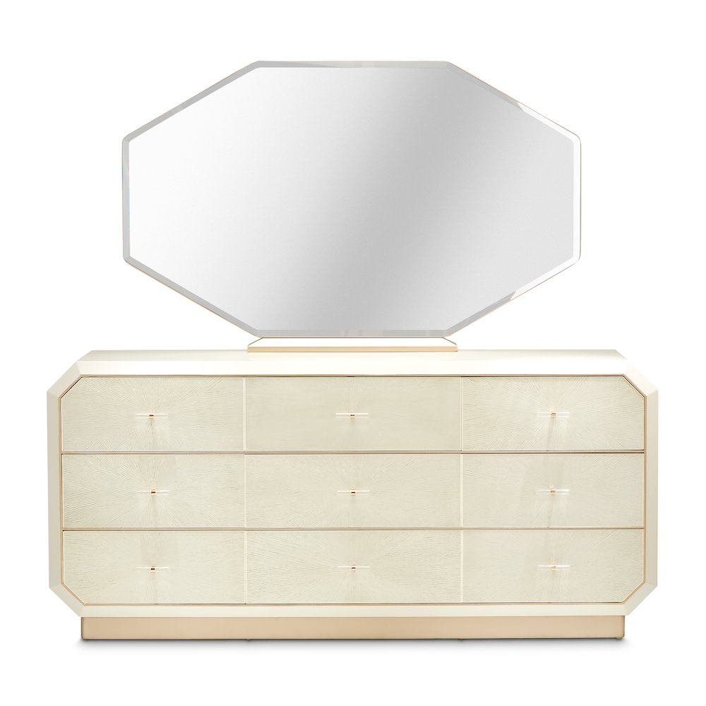 La Rachelle Dresser with Mirror - Champagne