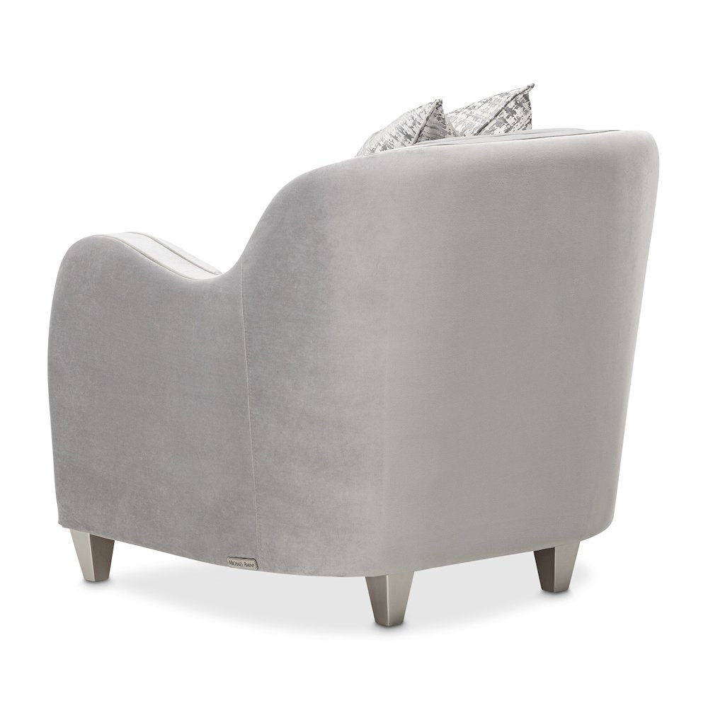Roxbury Park Velvet Matching Chair - Steel/Slate