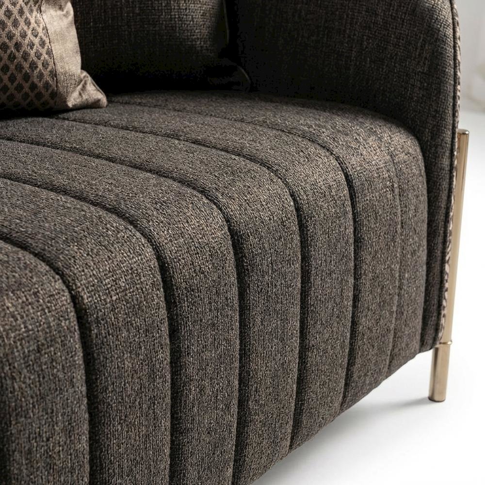 Lisbon Sofa - Onyx/Gold