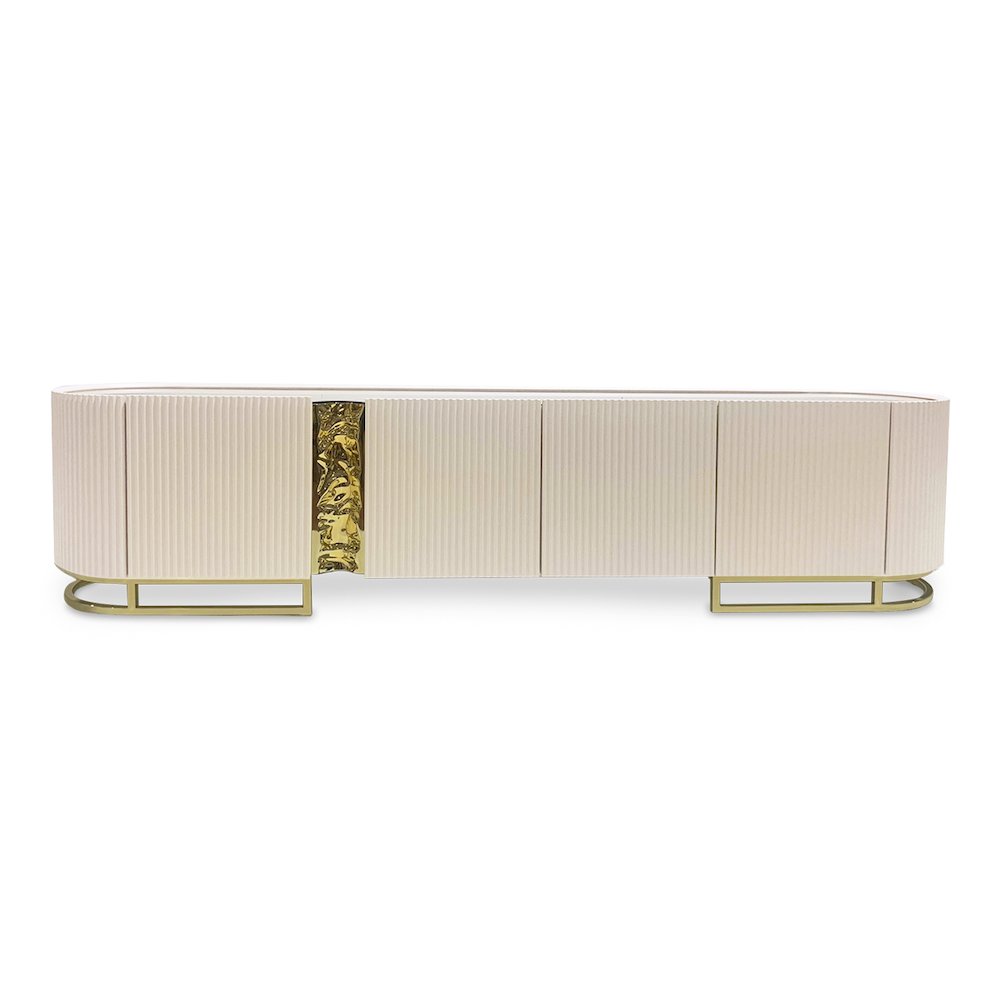 Lisbon Media Cabinet - Silken Matte Cream