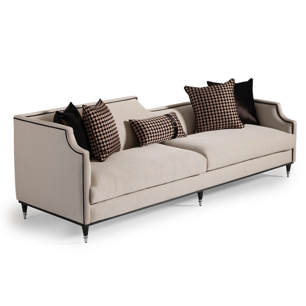 La Francaise Mansion Sofa - Cafe au Lait/Black