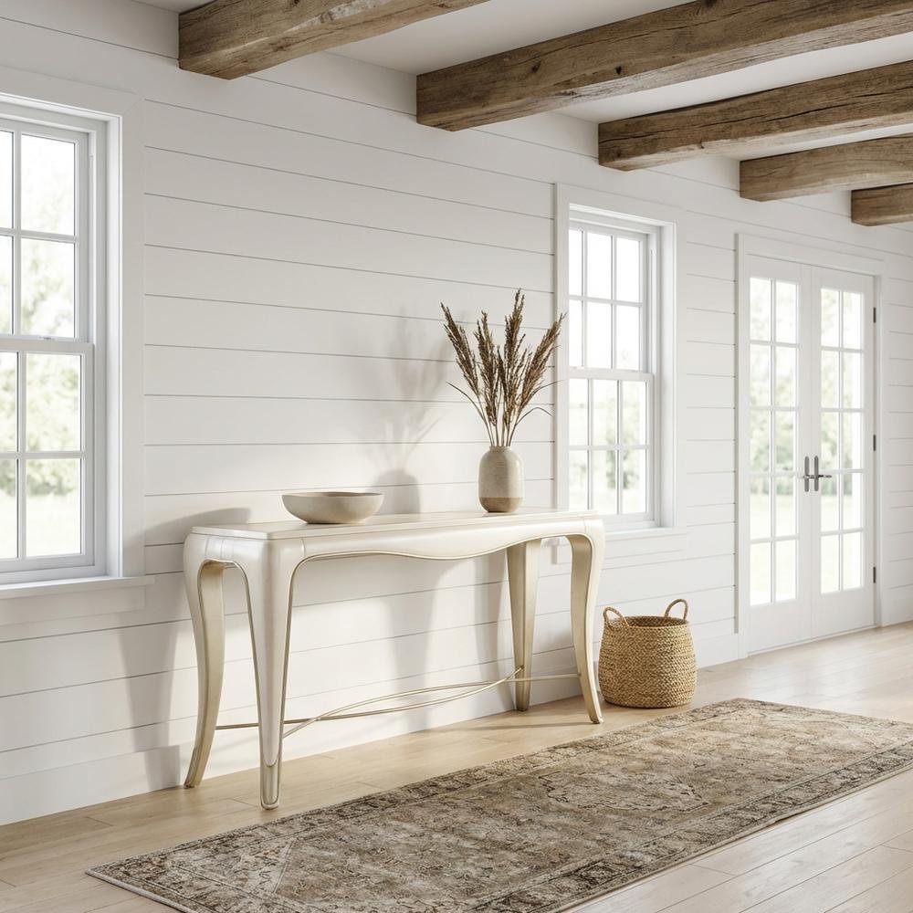 London Place Console Table - Creamy Pearl