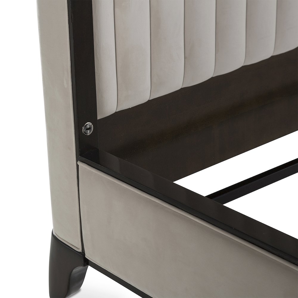 Paris Chic Queen Channel Tufted Panel Bed - Espresso