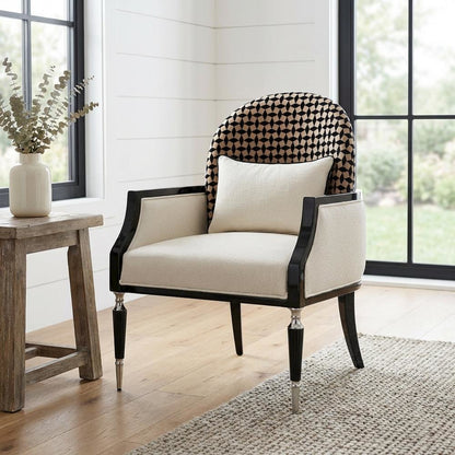 La Francaise Accent Chair - Cafe au Lait/Black
