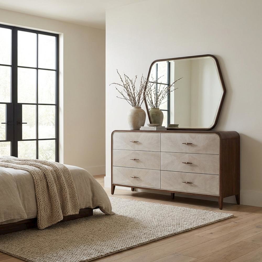 Houston Dresser with Mirror - Walnut